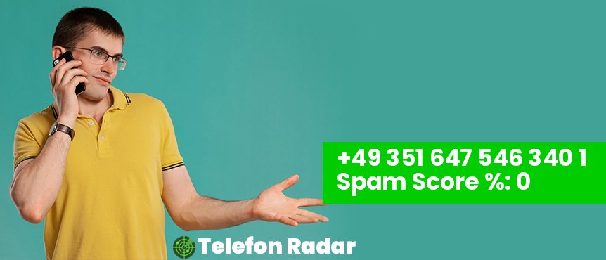 ✅ Telefonnummer +49 03516475463401 - Telefon Radar