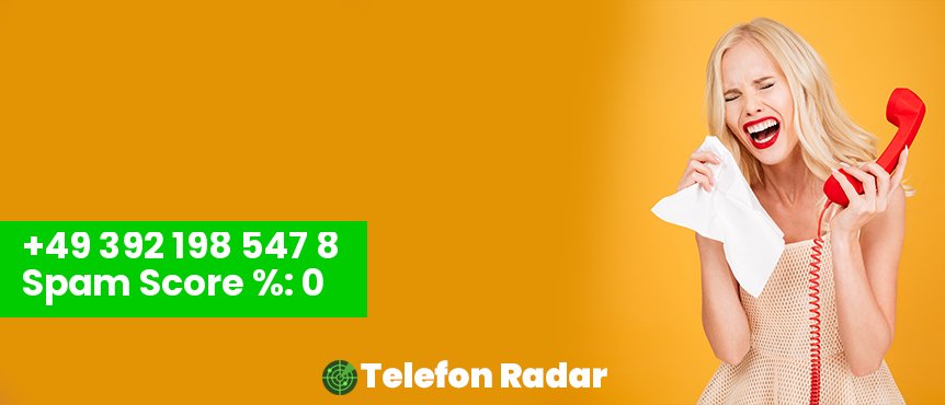 ✅ Telefonnummer +49 03921985478 - Telefon Radar