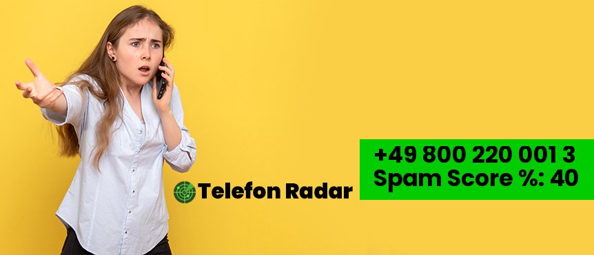 ✅ Telefonnummer +49 08002200013 - Telefon Radar