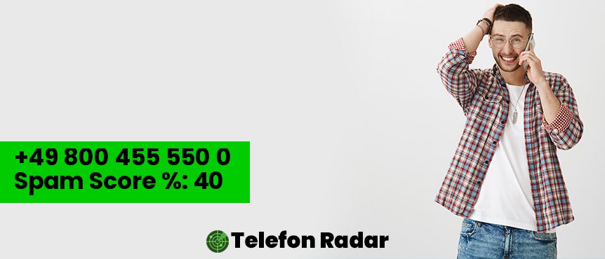 ✅ Telefonnummer +49 08004555500 - Telefon Radar