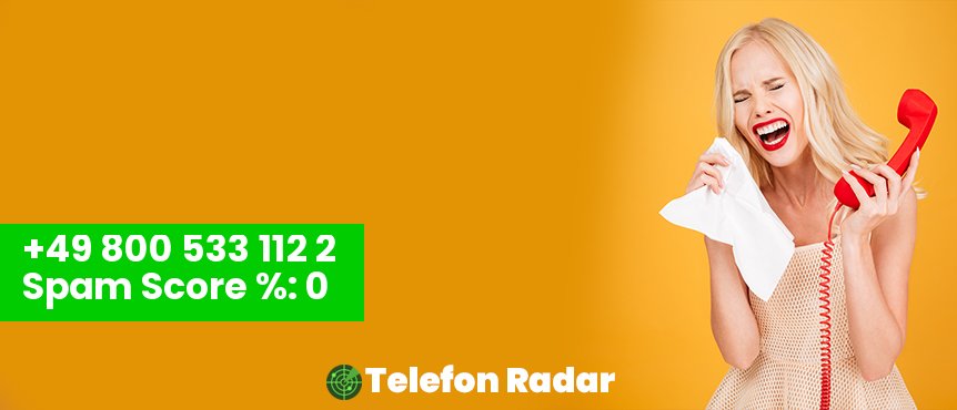 ✅ Telefonnummer +49 08005331122 - Telefon Radar